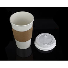 Custom Logo Printed Disposable Heat Proof Ripple Coffee Paper Cup Sleeve for 12oz, 16oz Cups